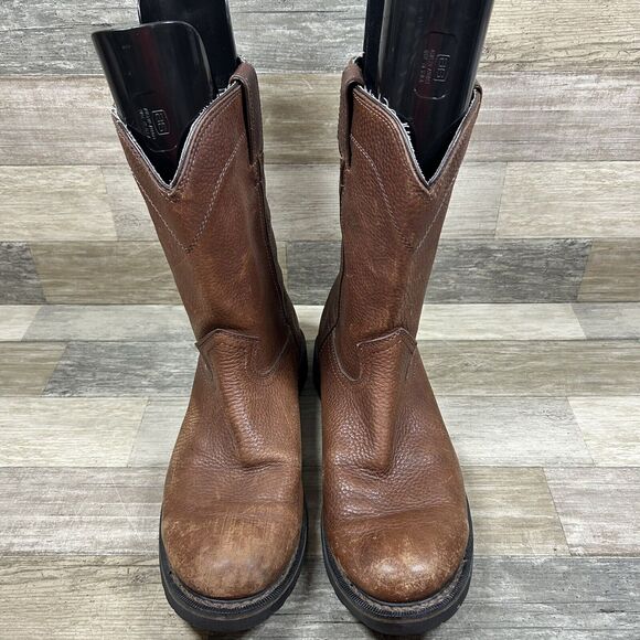 Justin Boots Men’s 12 D Brown Leather WK4920 Trapper Cowhide Work Boot main image 4